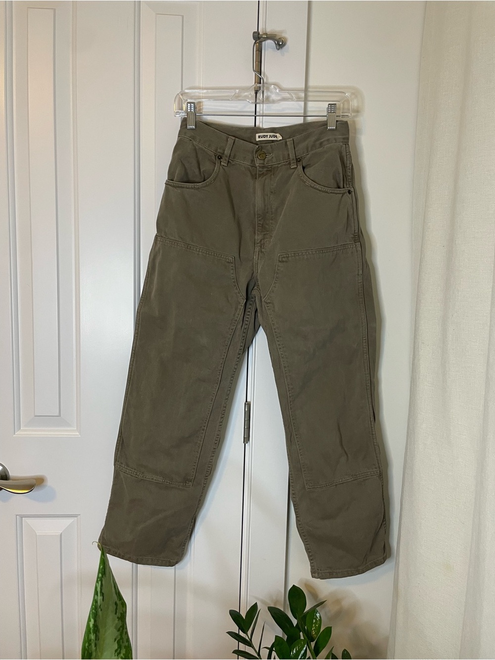 Rudy Jude Olive Khaki Canvas Knee Patch Utility Pants – RJ2